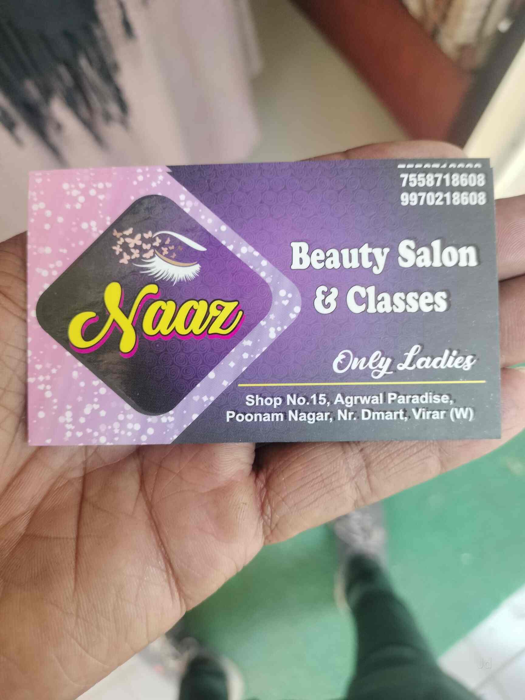 Naaz Beauty Salon & Classes in Virar West,Mumbai Best Beauty Parlours