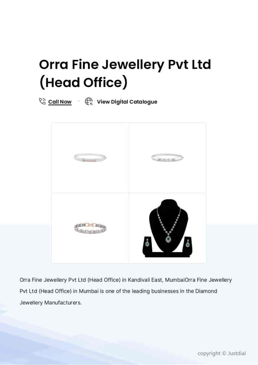 Orra Leaf Design Diamond Jewellery Set in Mumbai at ₹ L Pc