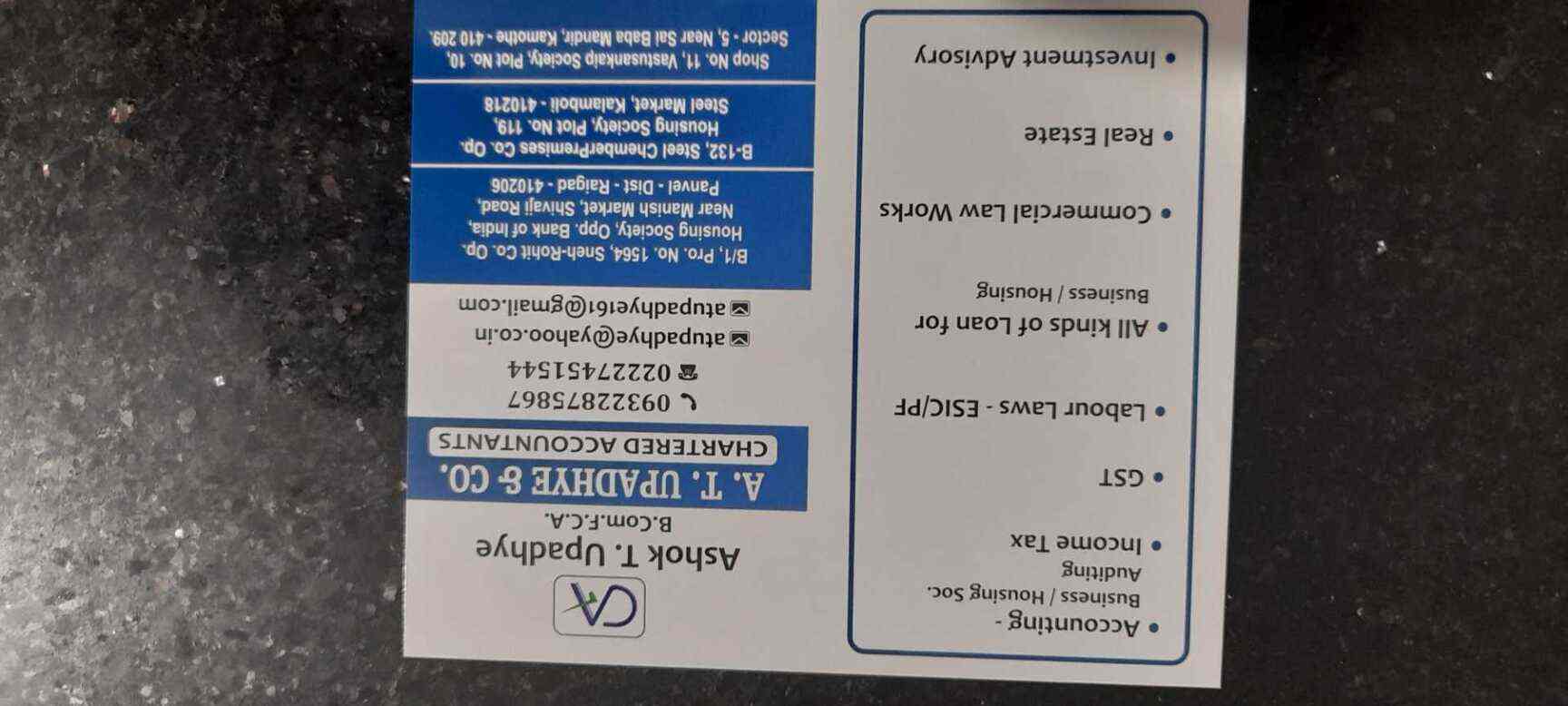 Ashok Upadhye And Company in Panvel,Mumbai Best GST Registration