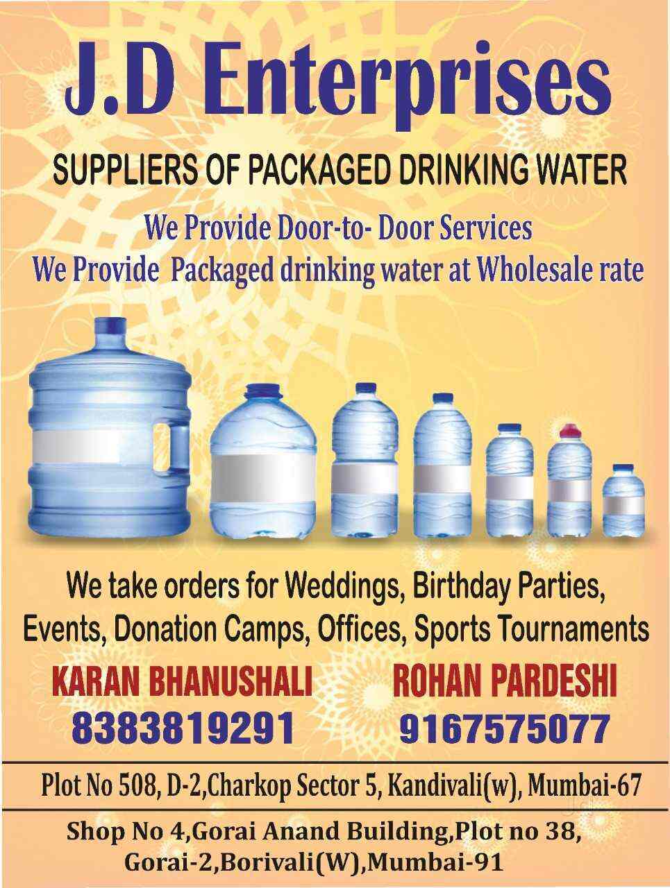 Top Packaged Drinking Water 200ml Bottle Distributors in Andheri East