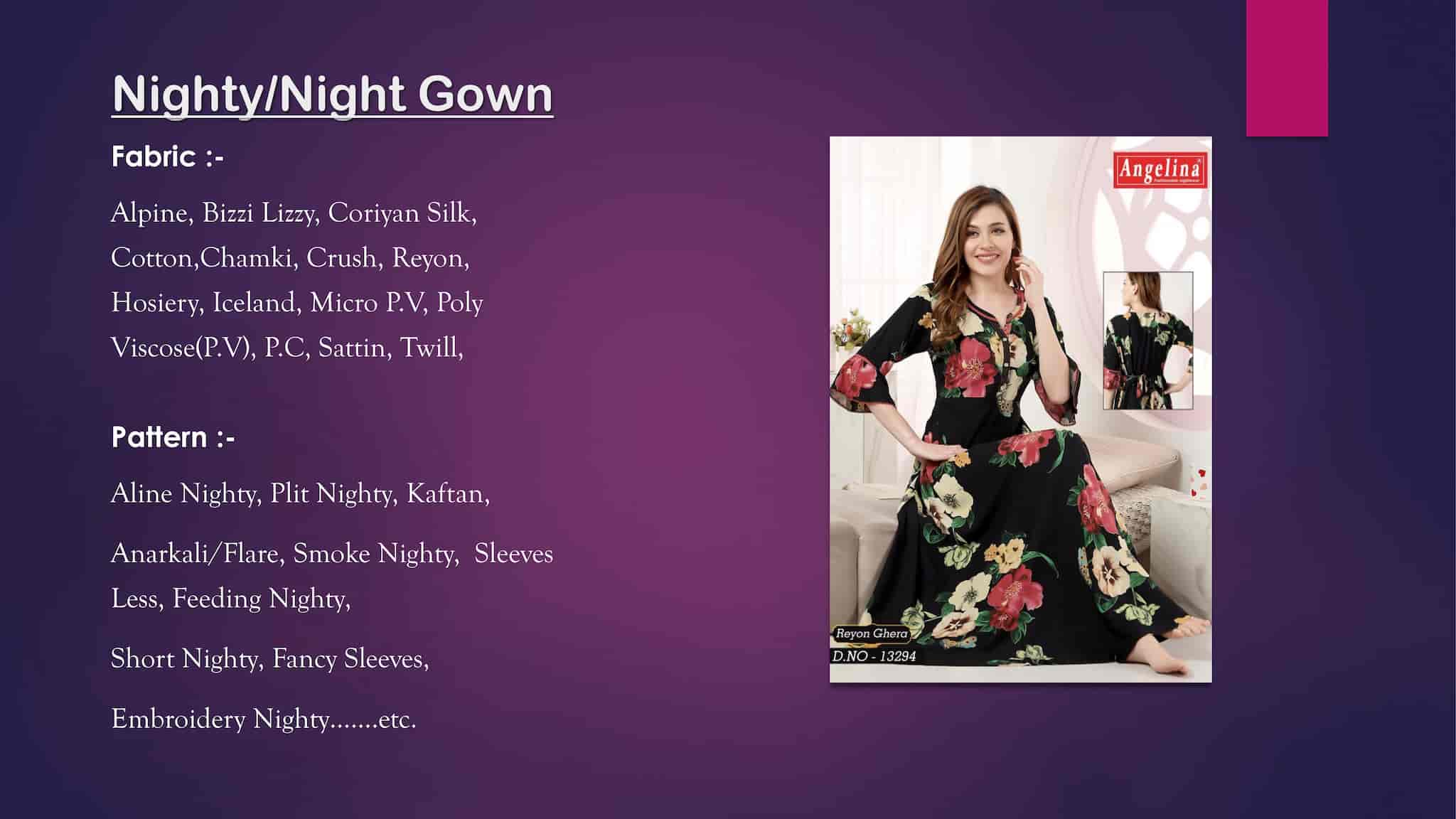 Full Length Hosiery Nighty for Ladies in Mumbai at ₹ 920 Pc by