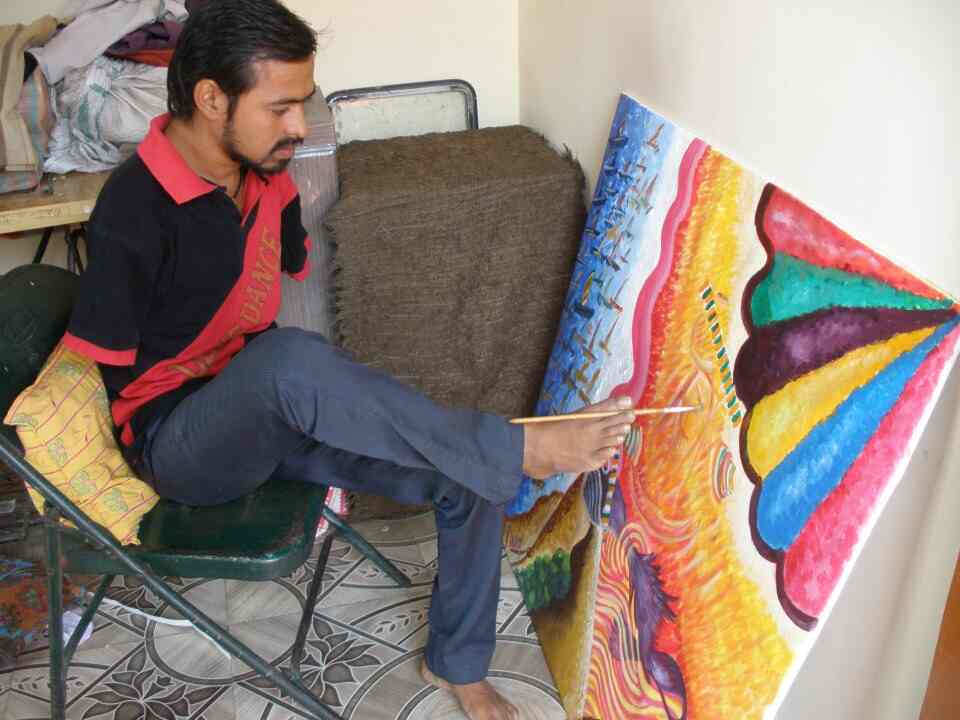 Indian Mouth And Foot Painting Artists in Andheri East,Mumbai Best