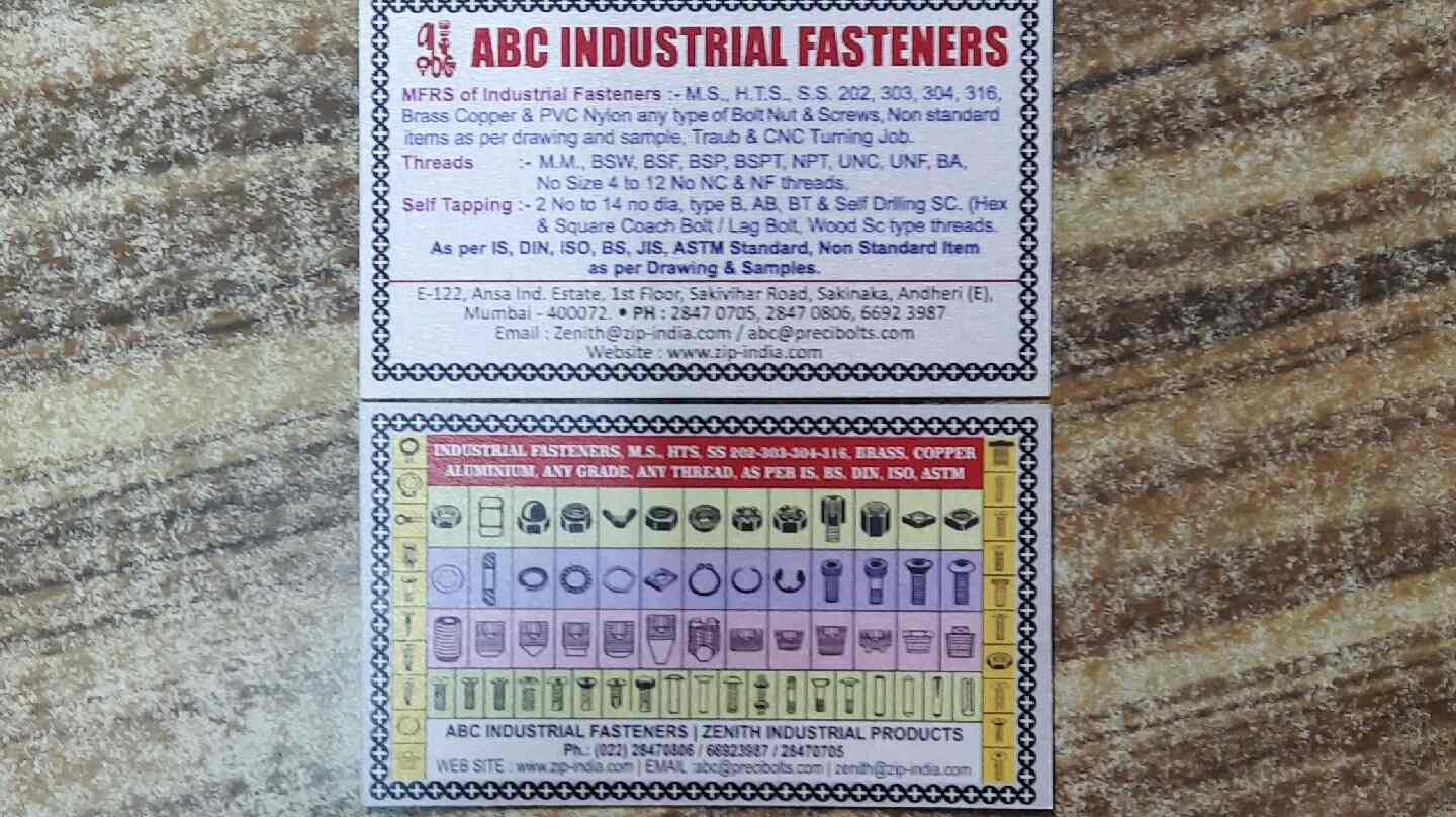 Zenith Industrial Product in Sakinaka,Mumbai Best Industrial Nut Bolt