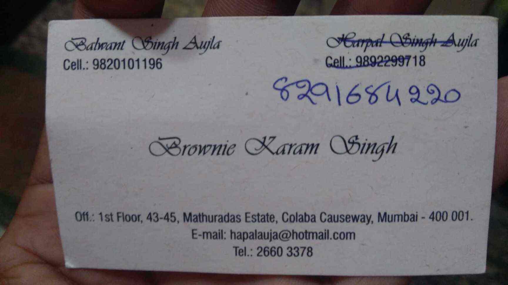 Brownie Karam Singh in Colaba,Mumbai Best Tailors For Men Blazer in