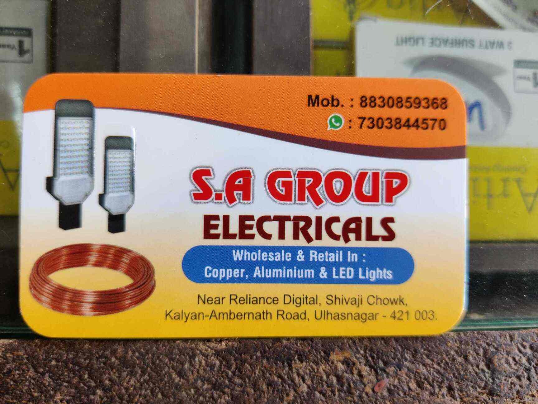 S A Group Electricals in Ulhasnagar No 3,Mumbai Best Electrical Shops in Mumbai Justdial