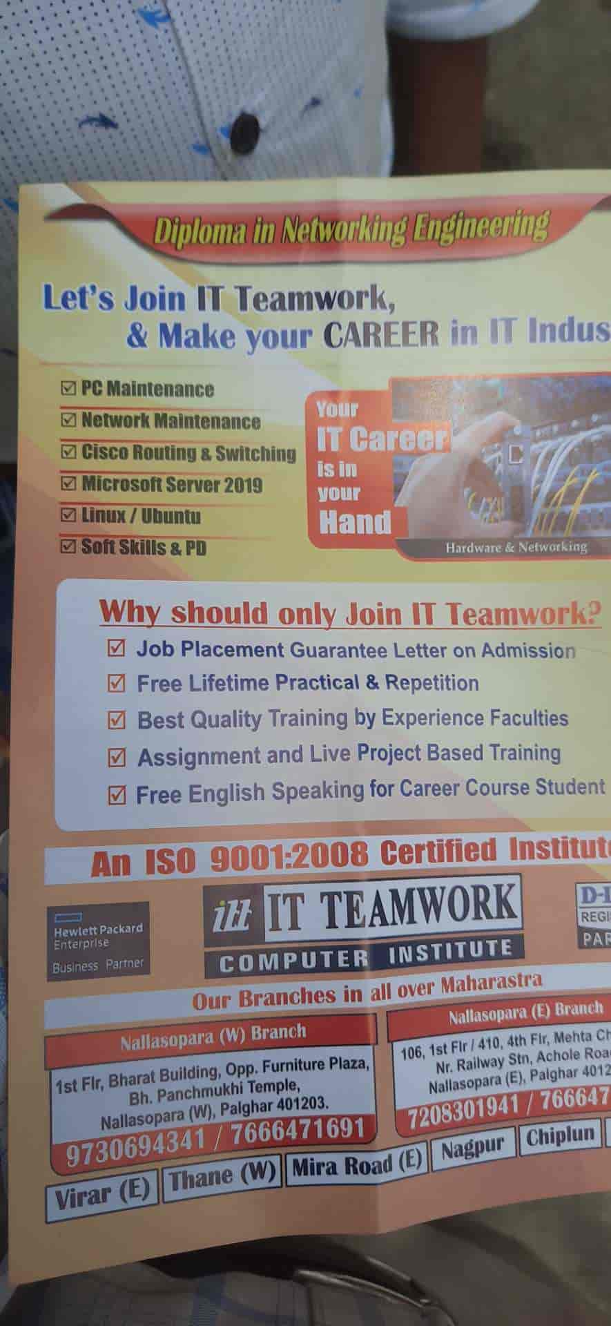 IT Teamwork in Nalasopara West,Mumbai Best Computer Training Institutes in Mumbai Justdial