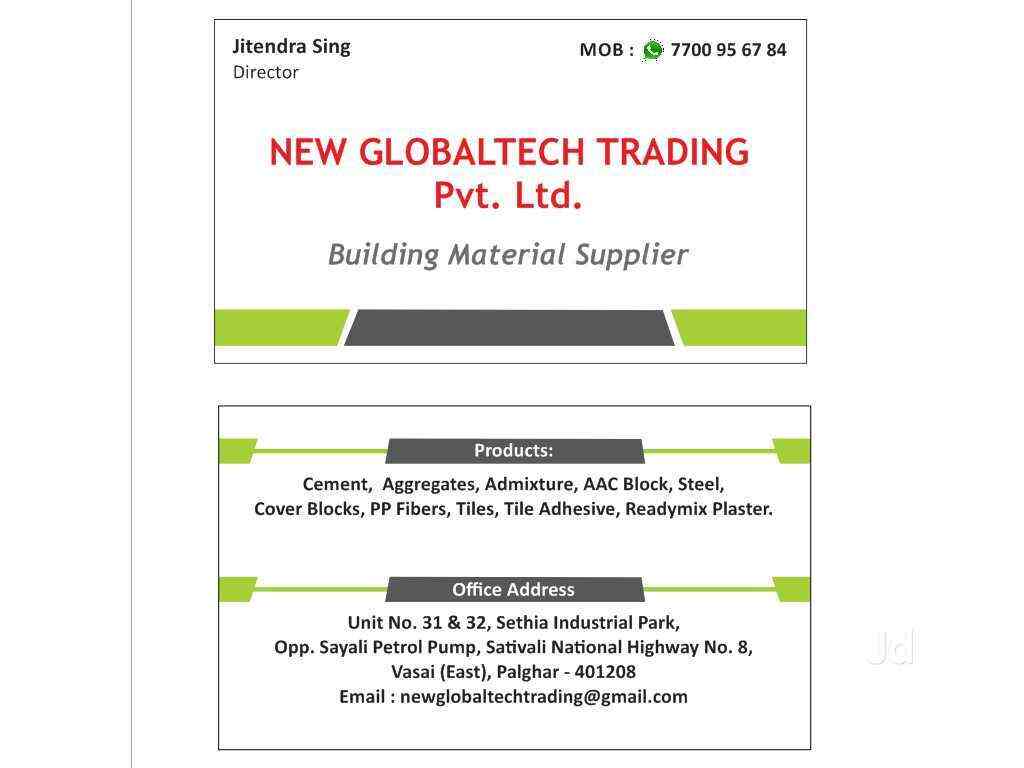 New Global Tech Trading Pvt. Ltd, Kurla West Building Material