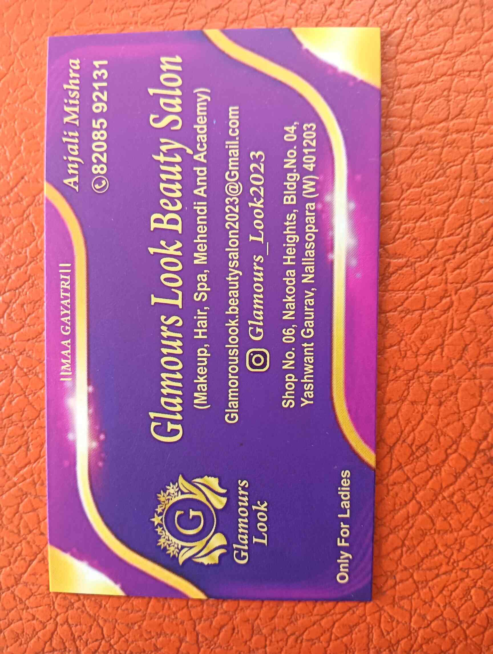 Glamours Look Beauty Salon in Nalasopara West,Mumbai Best Beauty