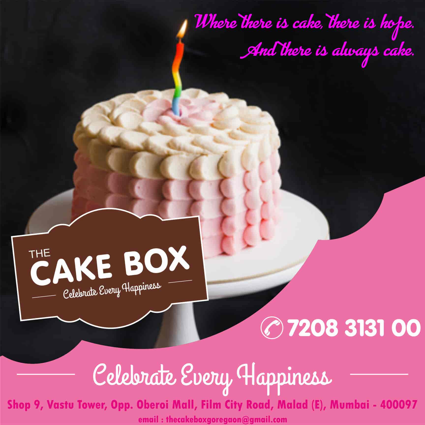 The Cake Box in Malad East,Mumbai Best Cake Shops in Mumbai Justdial