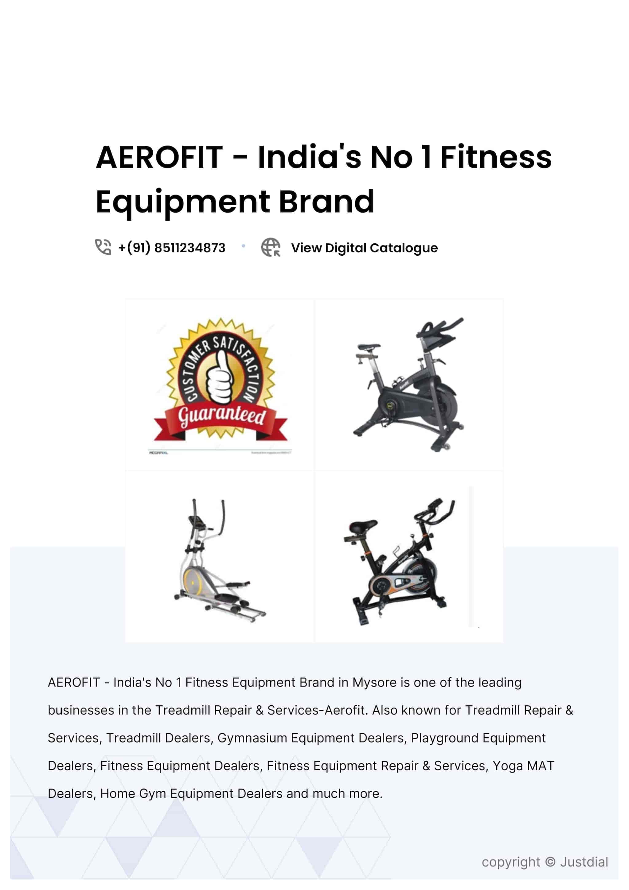 Repairs Gym Equipment Brands Afton Treadmill In Mysore At