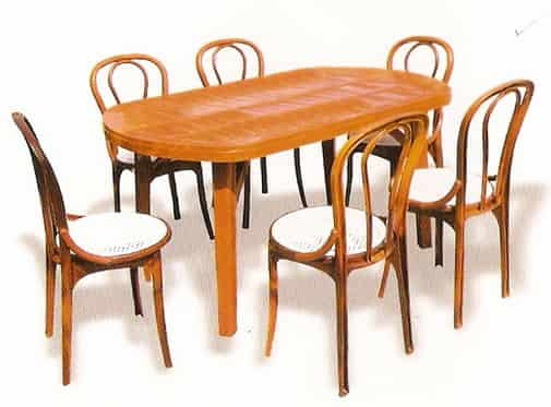 Supreme plastic dining outlet table set price