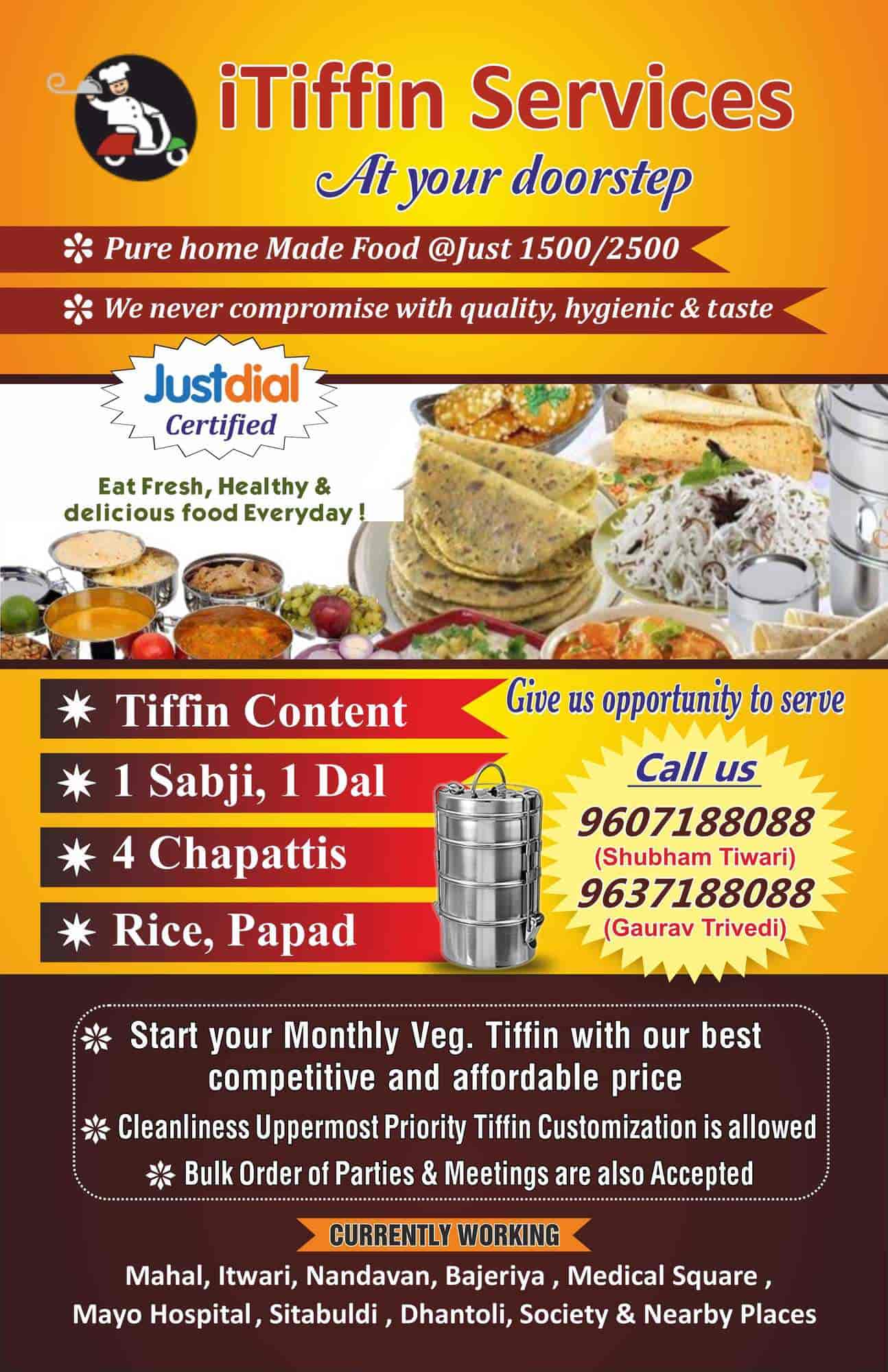 Itiffin Services Mahal Nagpur Tiffin Services Justdial