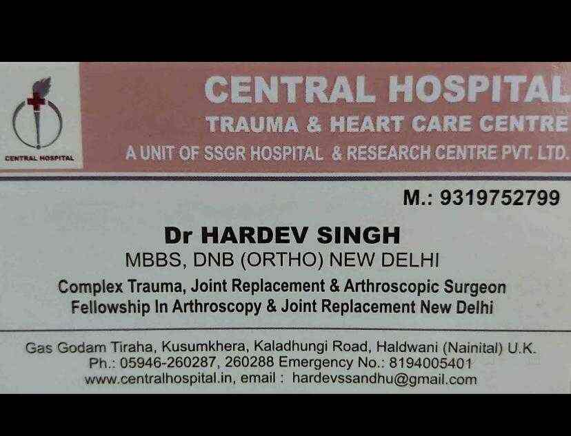 Dr. Hardev Singh Orthopaedic Doctors Book Appointment Online