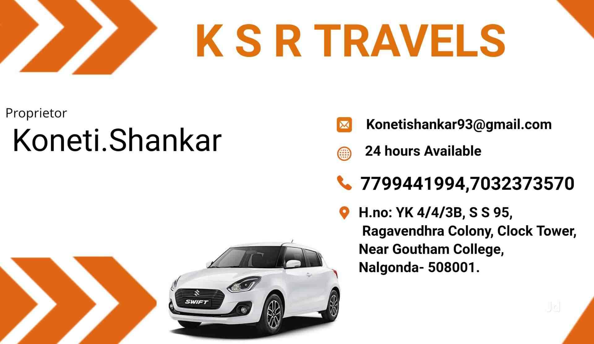 Ksr Travels in Nalgonda HO,Nalgonda Best Car Rental in Nalgonda
