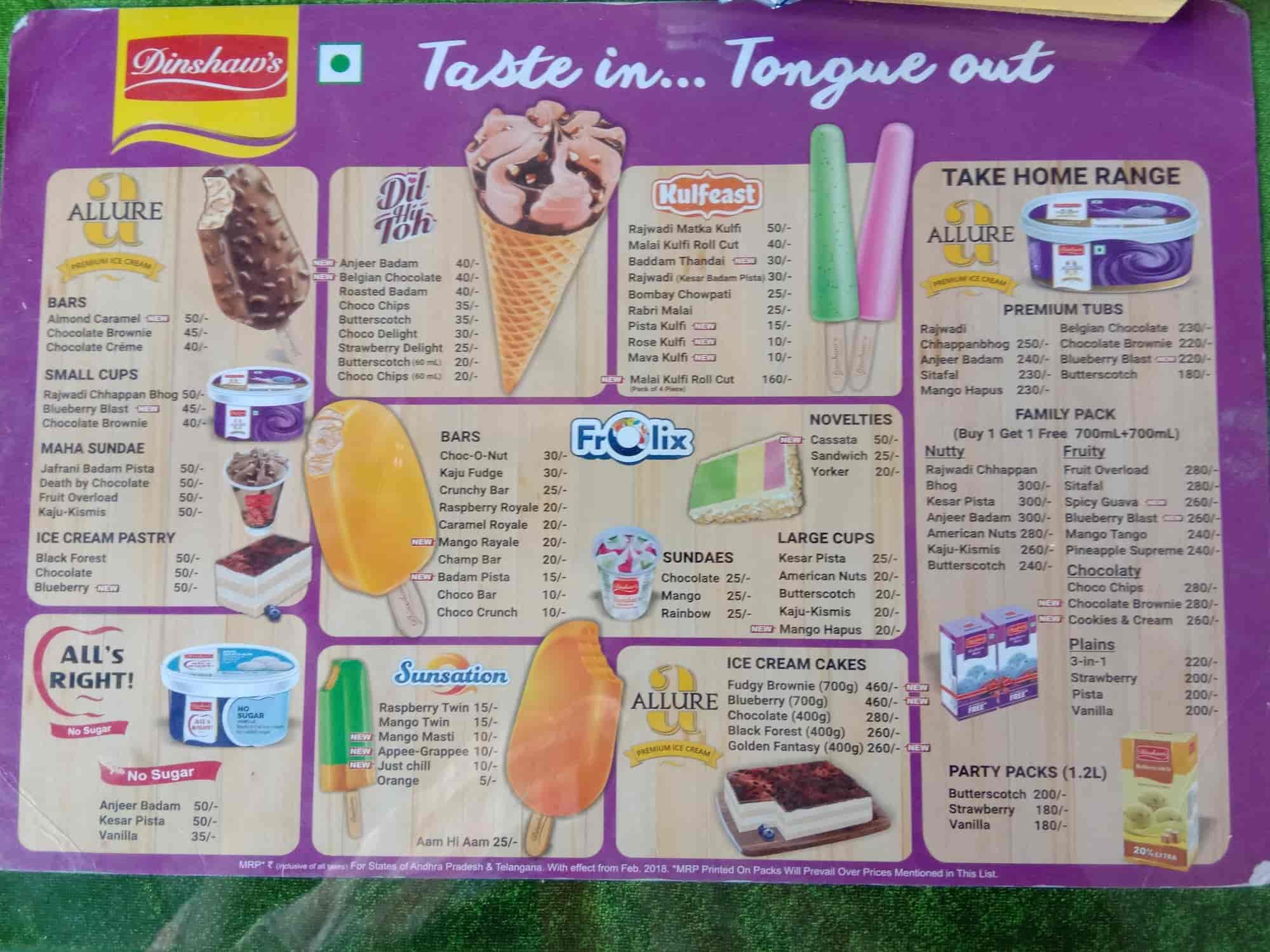 Dinshaw's Ice Cream Agency in Devarakonda,Nalgonda Best Ice Cream