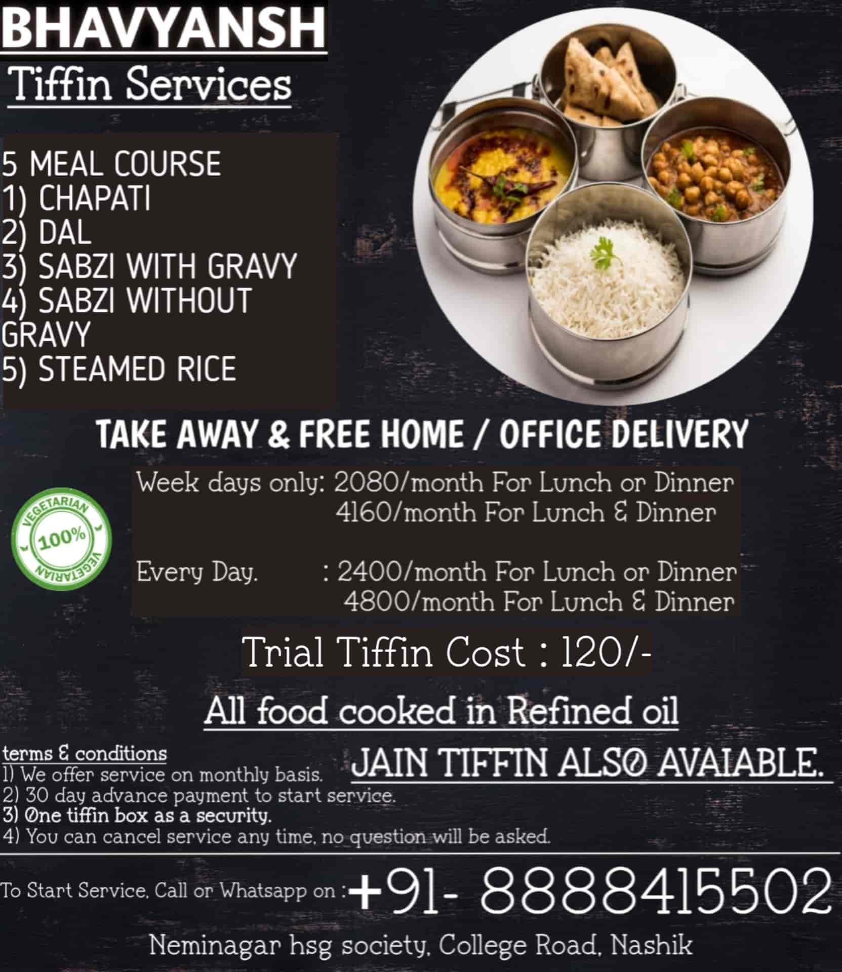 32 Reviews for Bhavyansh Tiffin Services in Patil Colony, Nashik 