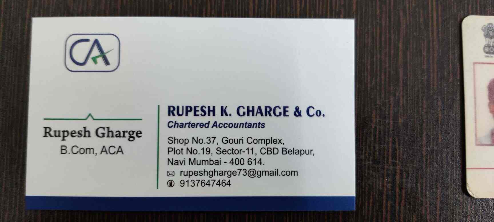 Rupesh K Gharge & Co (Chartered Accountants), CBD BELAPUR SECTOR 11