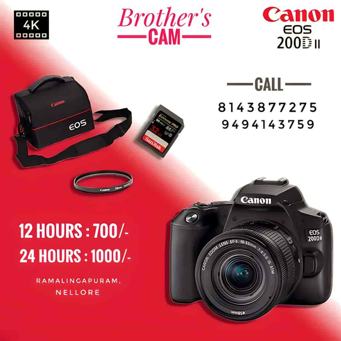 4k camera rental near me