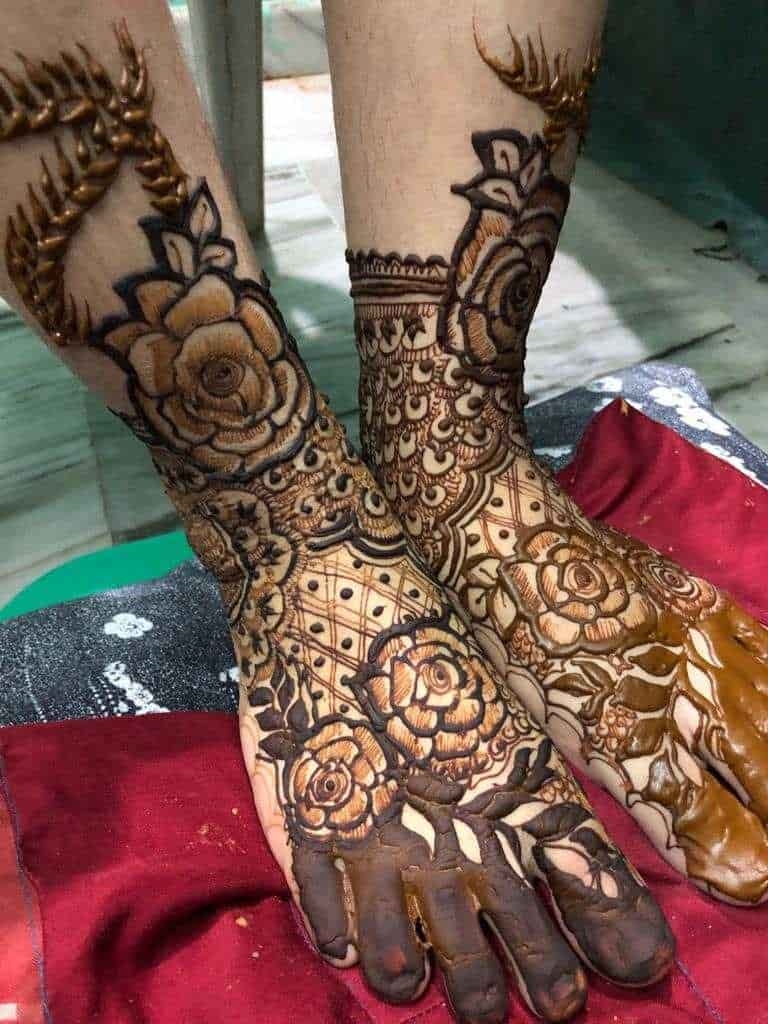 Since you all replied to my story here you go.... Full design of today's  bride @mehendi_tales #instagram #mehendi #henna #popular #flora... |  Instagram