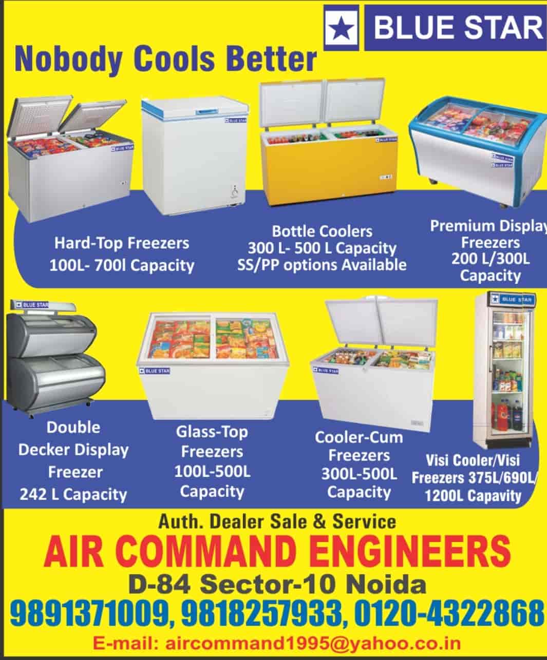AIR Command Engineers in Noida Sector 10,Delhi Best Deep Freezer