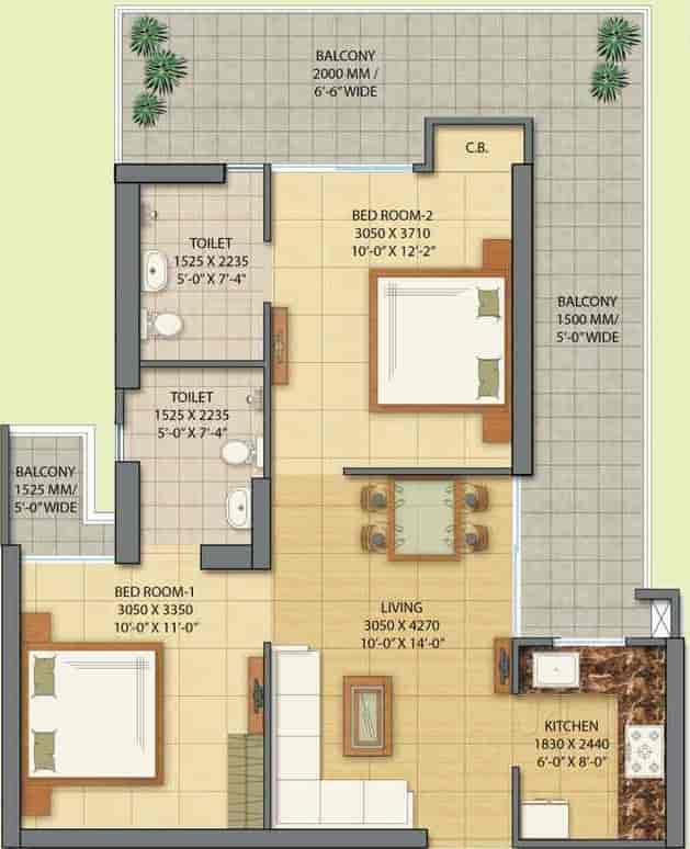 Greater Noida West Gaur City Bhk Flat Price Wall Rock Gaur City II