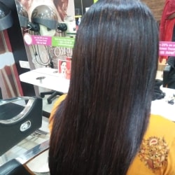 Cost of hair straightening in green trends sale