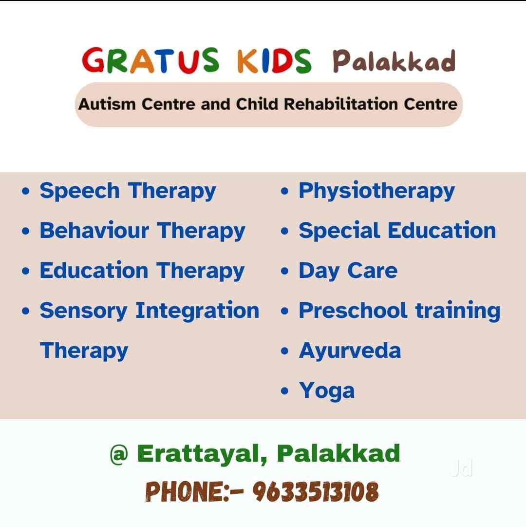 Gratus Kids Autism Treatment and Speech Therapy Centre Palakkad Kerala