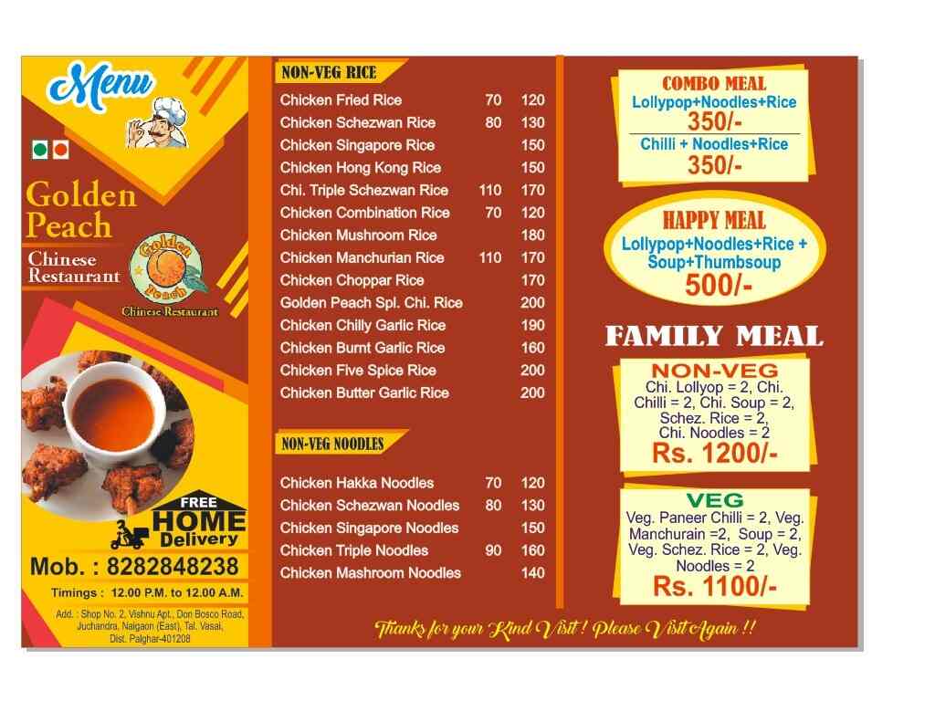 Golden Peach Chinese Restaurant in Juchandra,Mumbai Best Restaurants in Mumbai Justdial