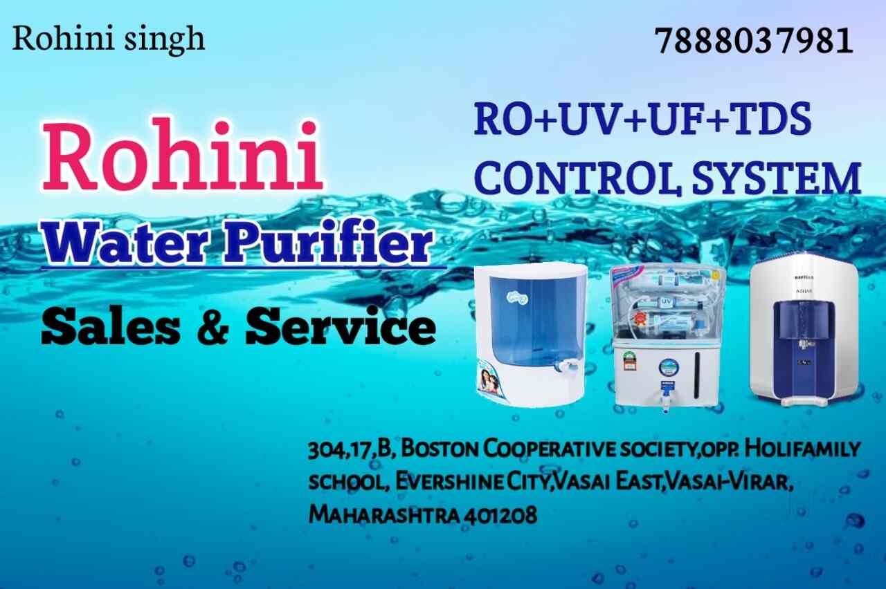 Rohini Water Purifier Sales And Service in Vasai East,Mumbai Best