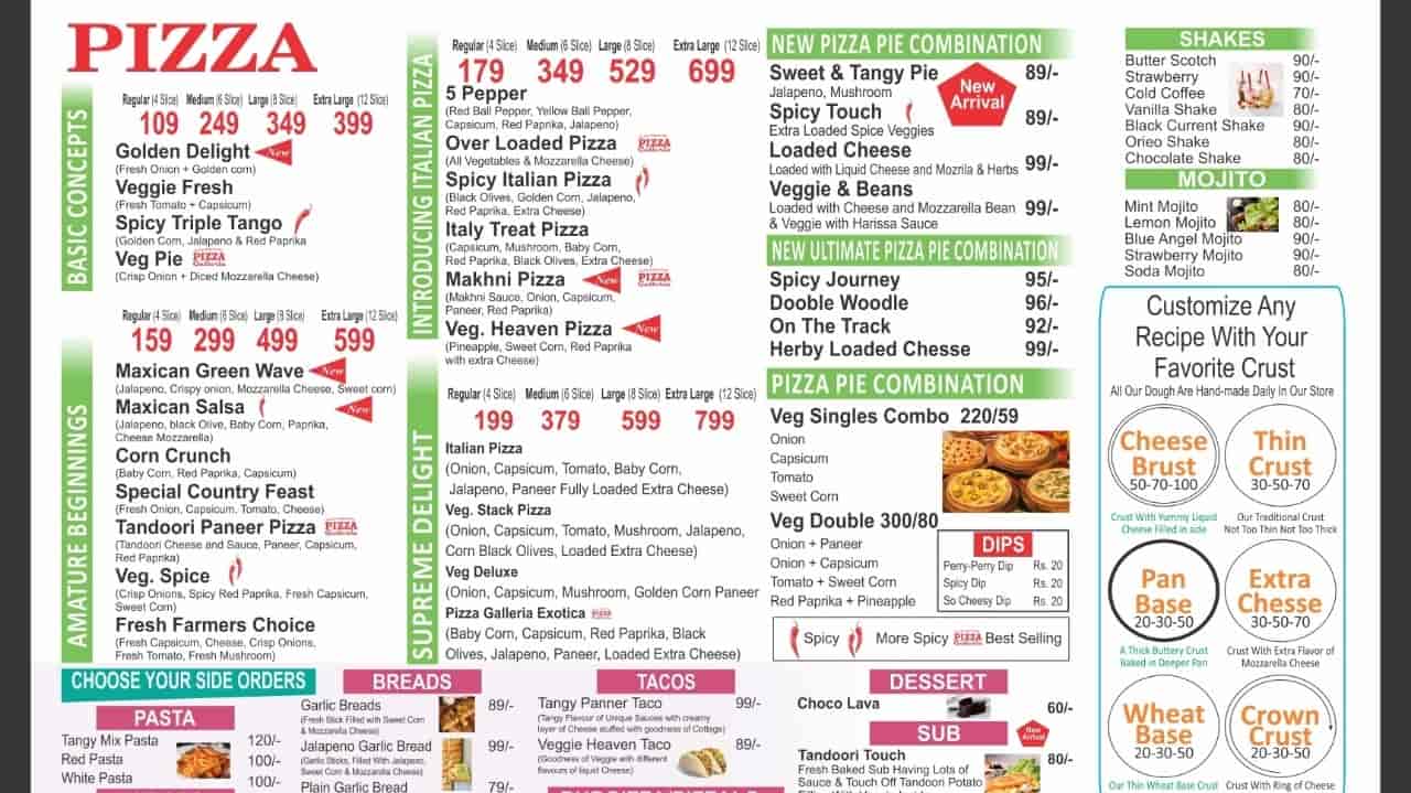 Pizza Galleria in Model Town,Panipat Order Food Online Best Pizza