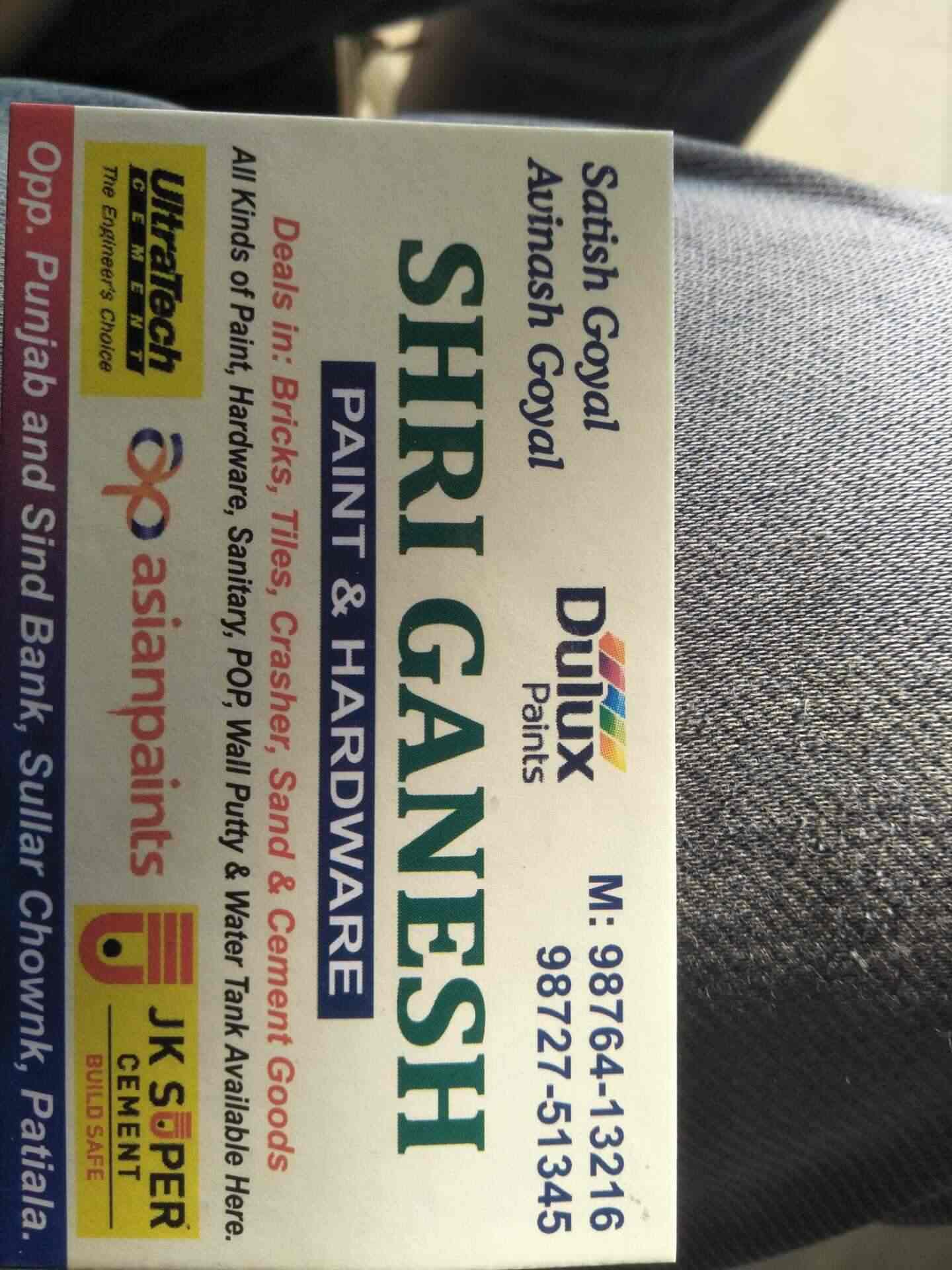 Shri Ganesh PAINT & Hardware in Sular,Patiala Best Hardware Shops in Patiala Justdial