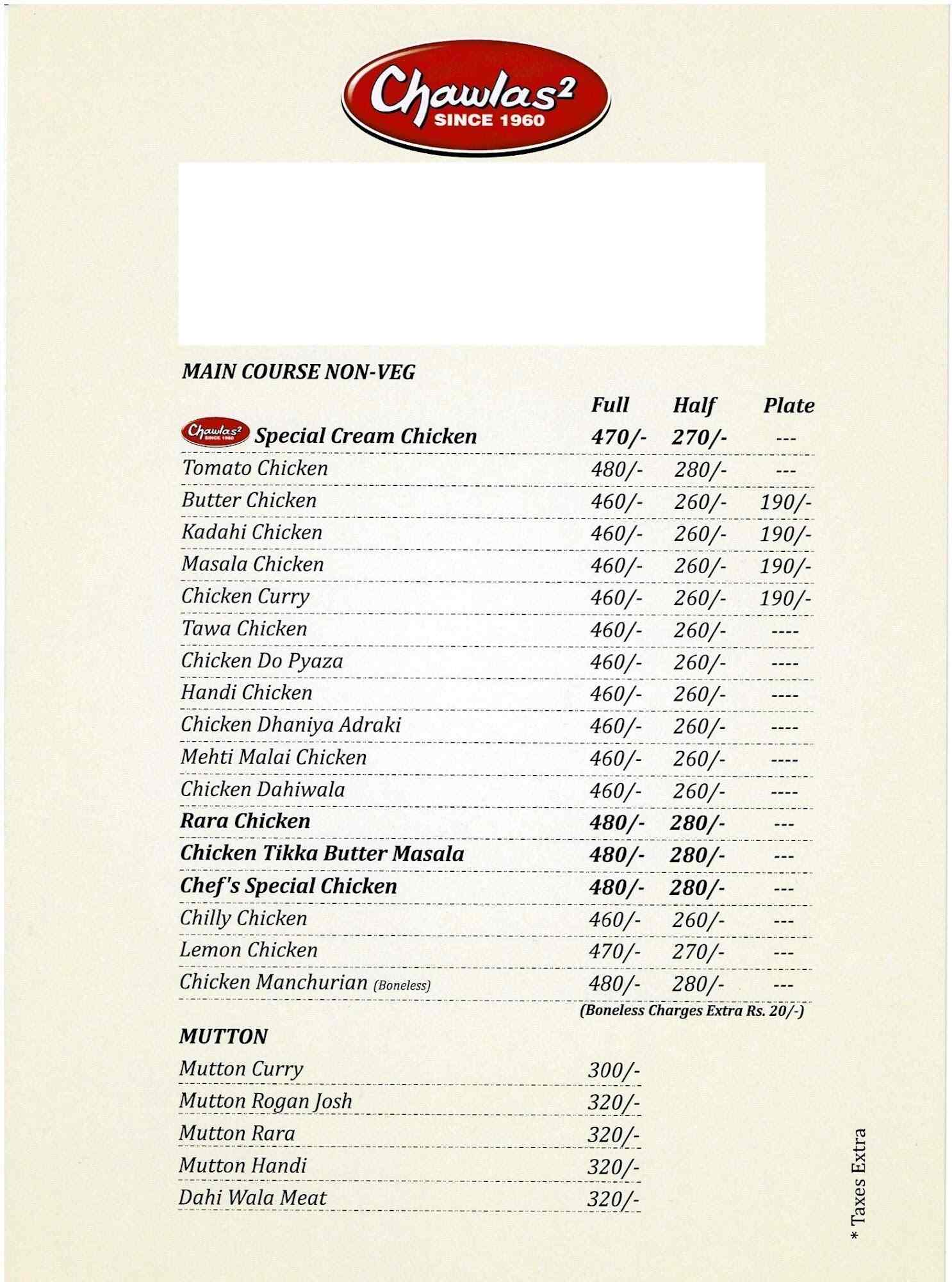 Chawlas Chicken Square in Urban Estate,Patiala - Order Food Online - Best  North Indian Restaurants in Patiala - Justdial