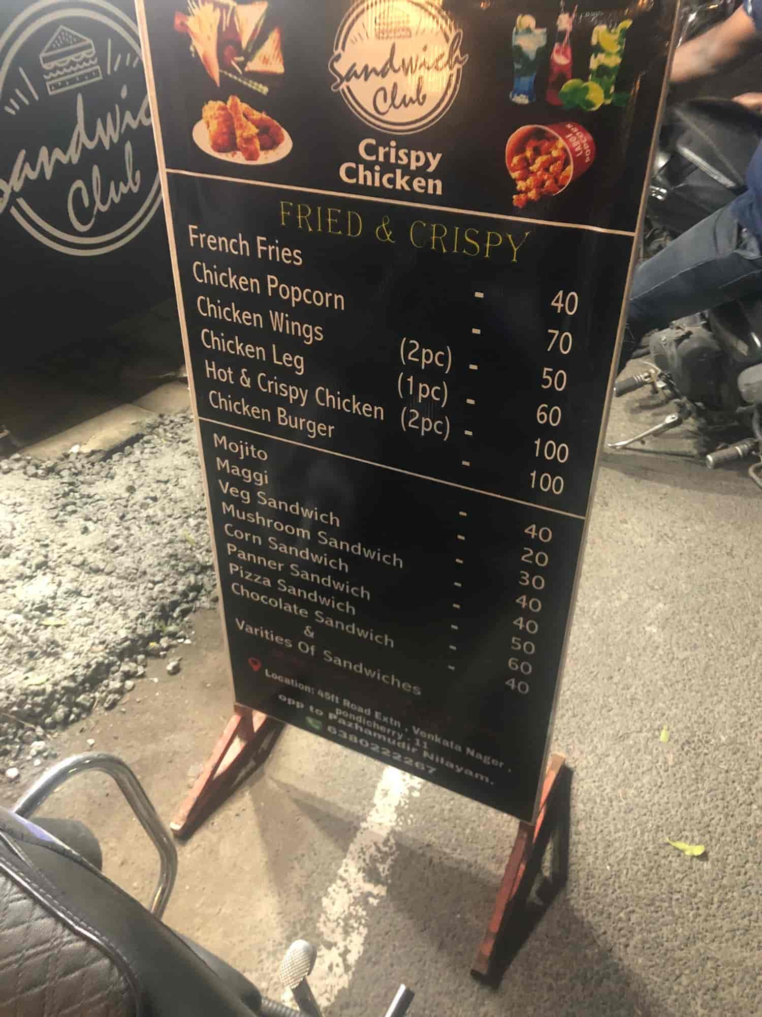 Sandwich Club in venkata nagar,Pondicherry Best Fast Food in