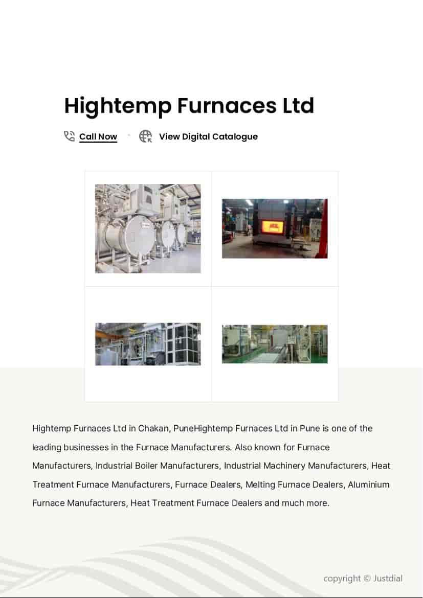 HIGHTEMP FURNACES Heat Treatment Furnaces in Pune at ₹ 2,000