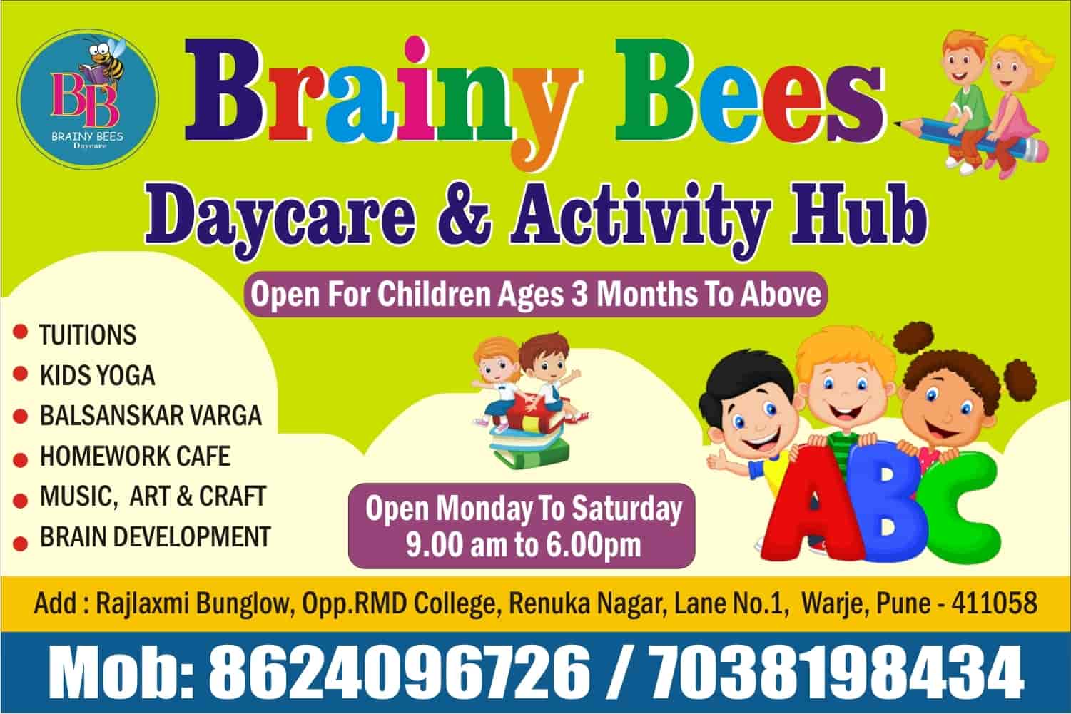 Brainy Bees -Daycare & Activity Hub in Warje,Pune - Best Day Care Centres  near me in Pune - Justdial