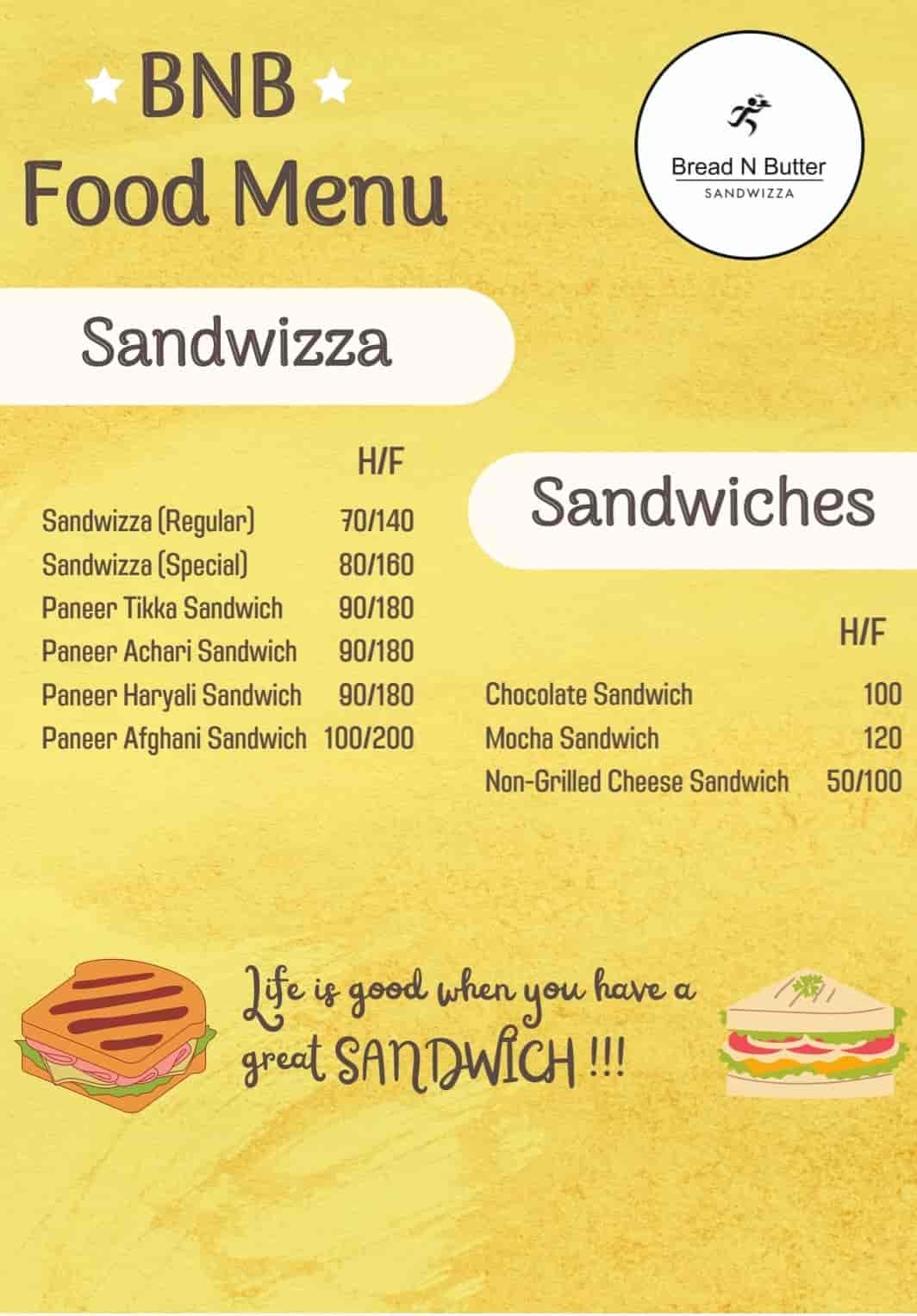 Bread N Butter Menu in iaf station, Pune Updated 2026 - Food Menu - Justdial