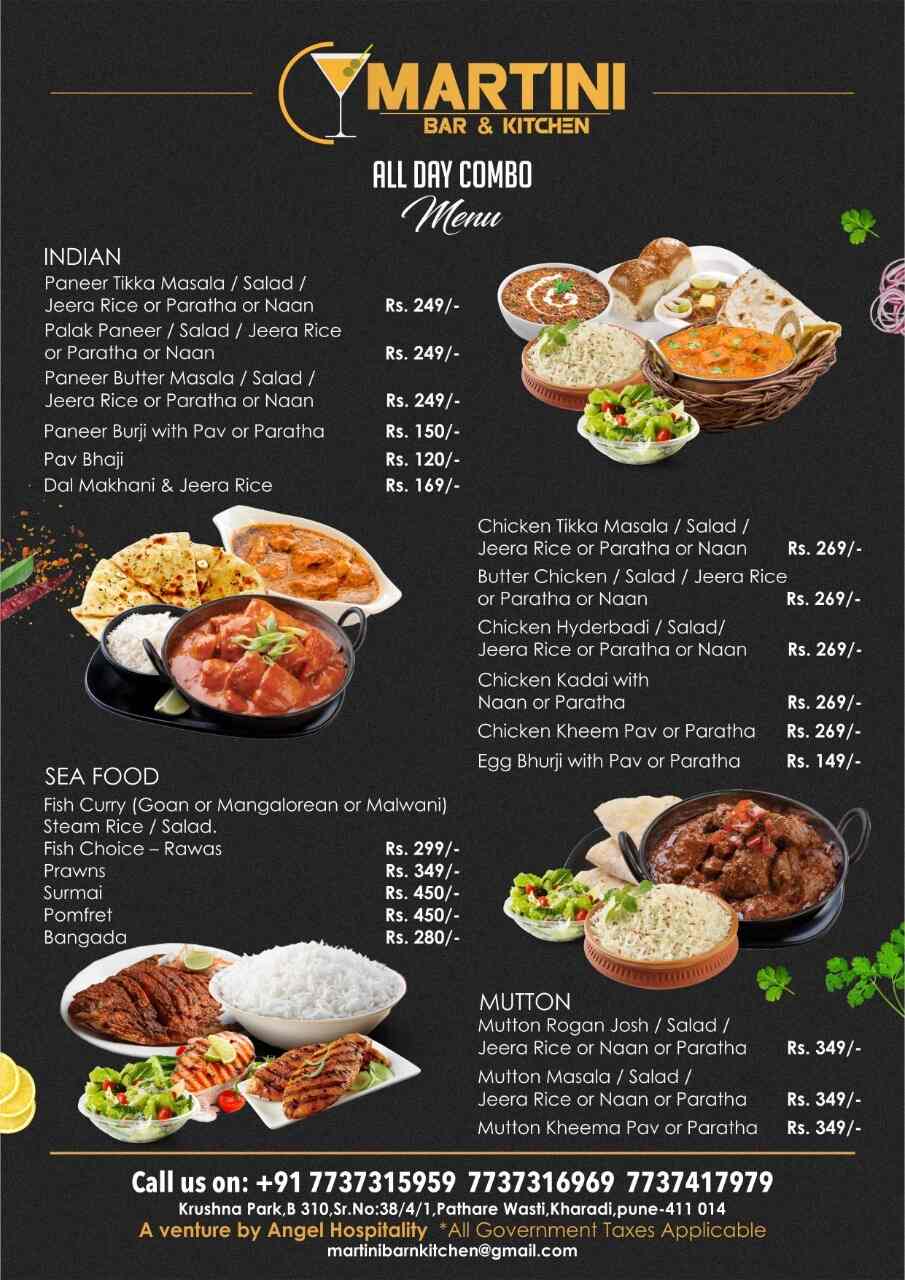 Martini Bar And Kitchen in kharadi,Pune Best Indian Delivery