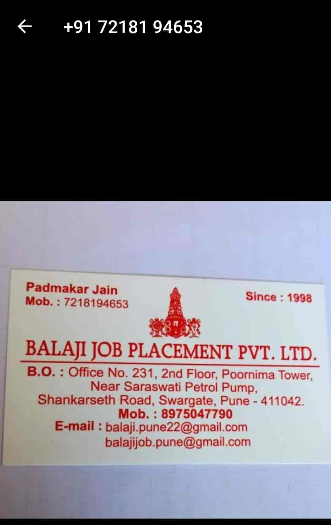 Recruitment Agencies & Placement Services For CA Candidate in Pune