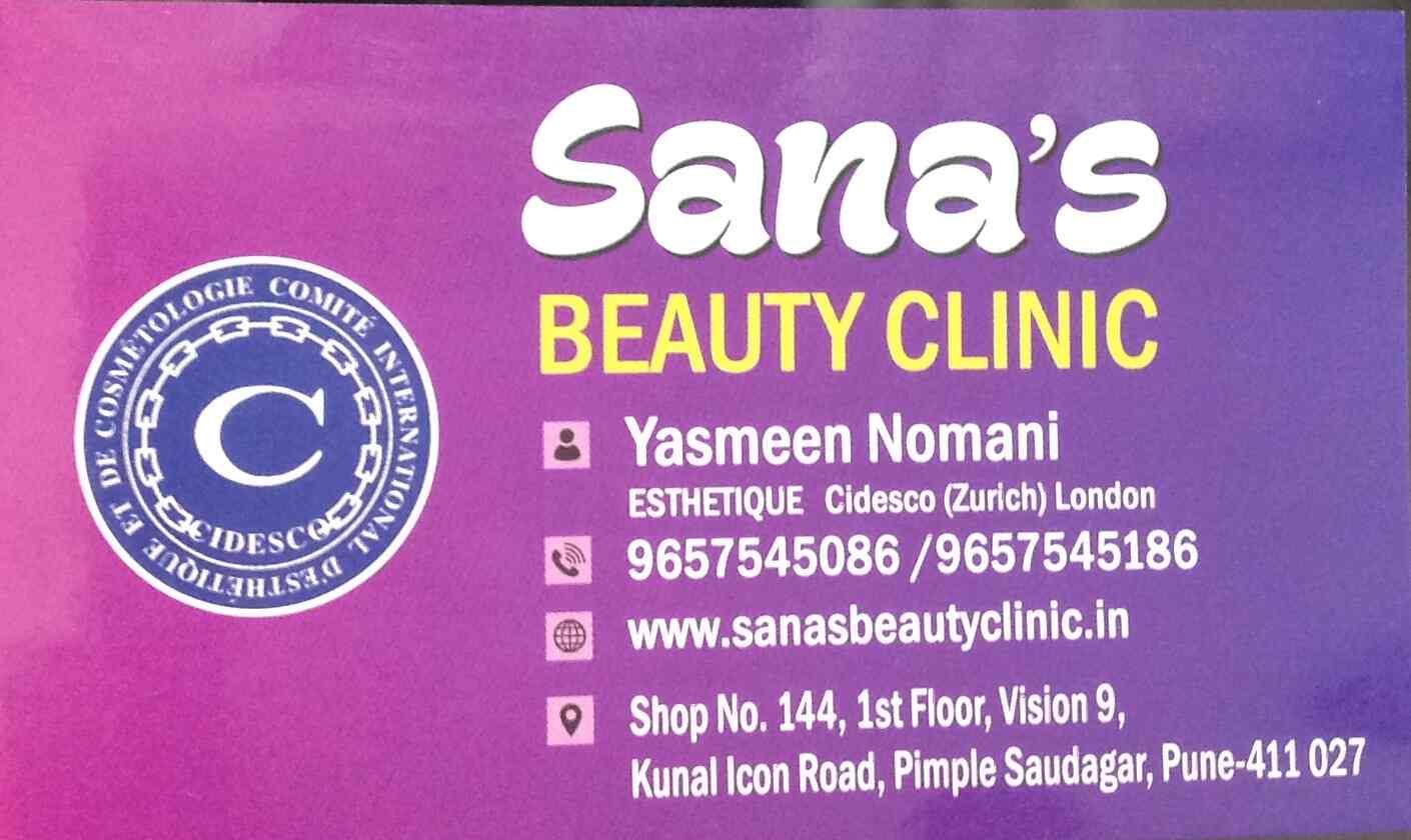 Sanas Beauty Clinic Pimple Saudagar Beauty Spas In Pune Justdial