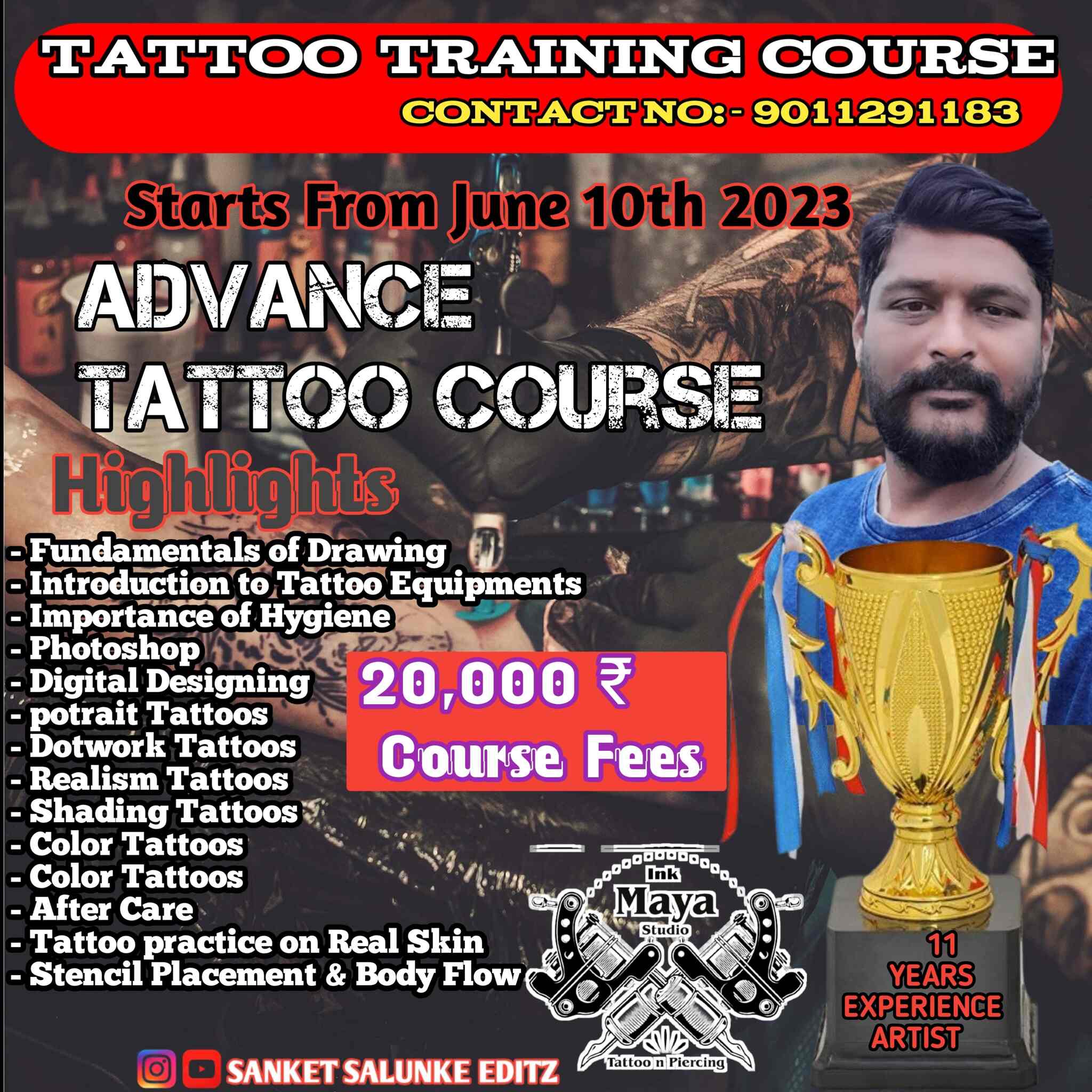 Share 52+ tattoo training course fees best 3tdesign.edu.vn