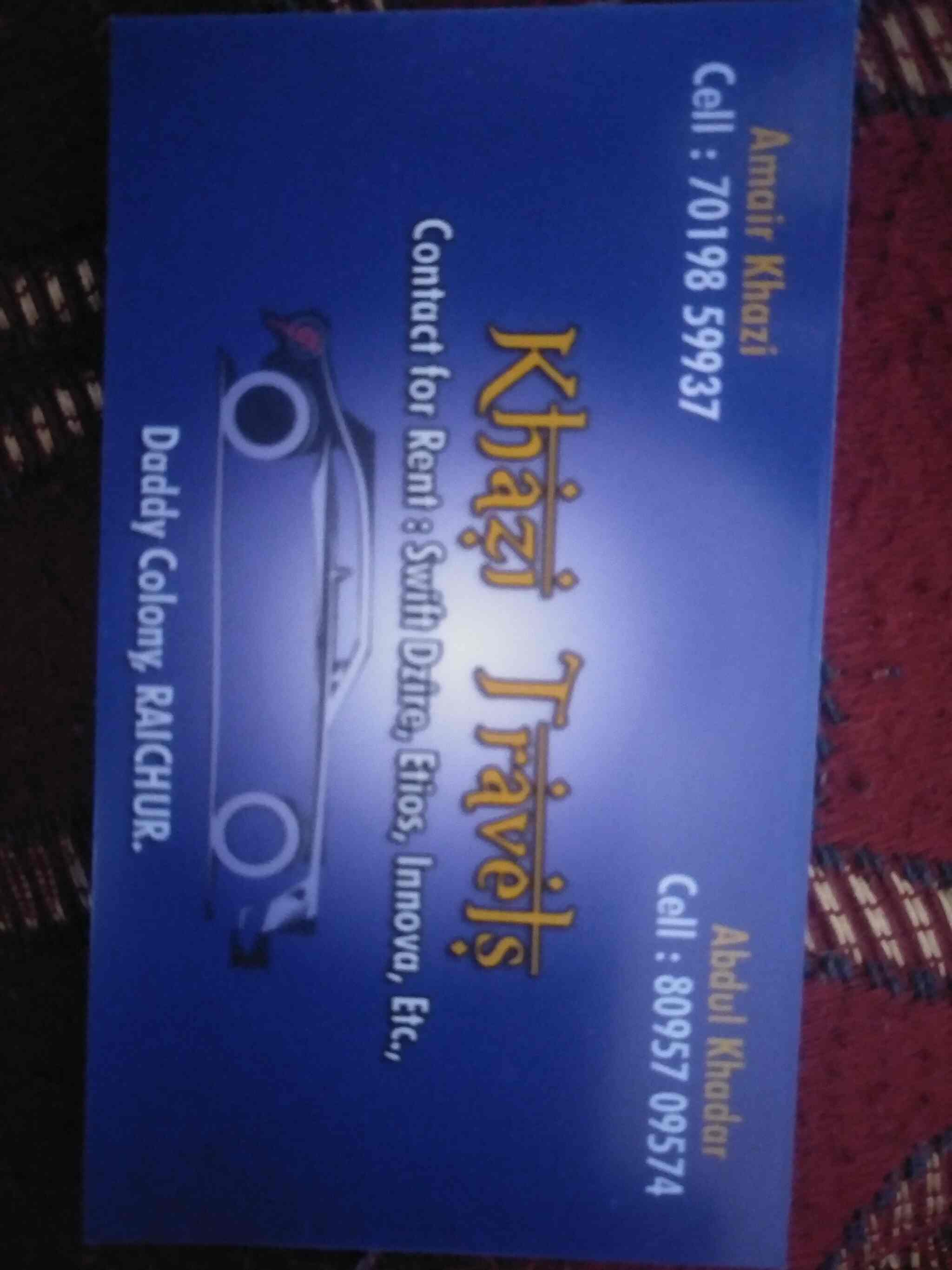 Khazis Tour And Travels in Arab Mohalla,Raichur Best Car Rental in