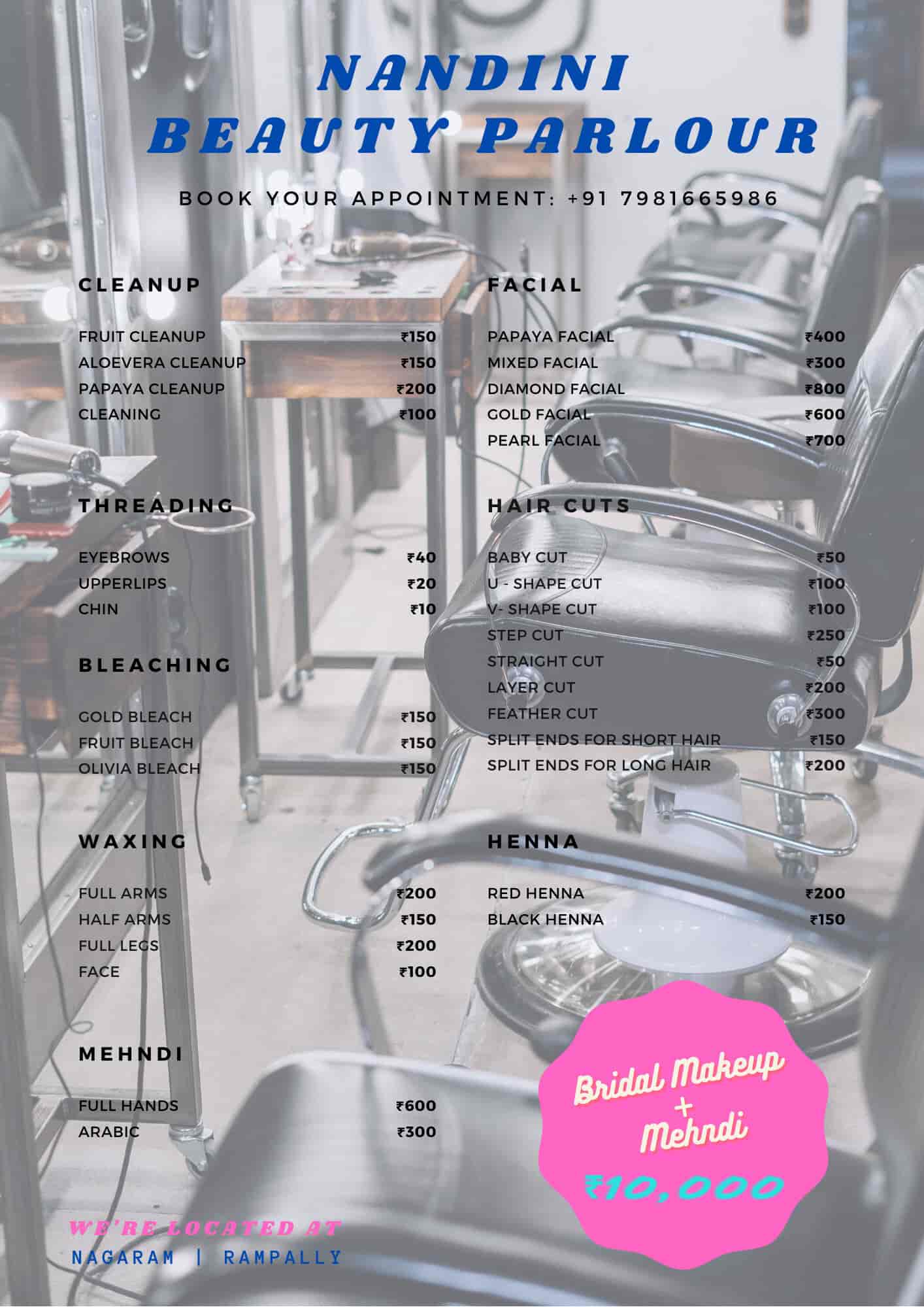 Top Beauty Parlours in Godumakunta,Hyderabad Best Ladies Beauty