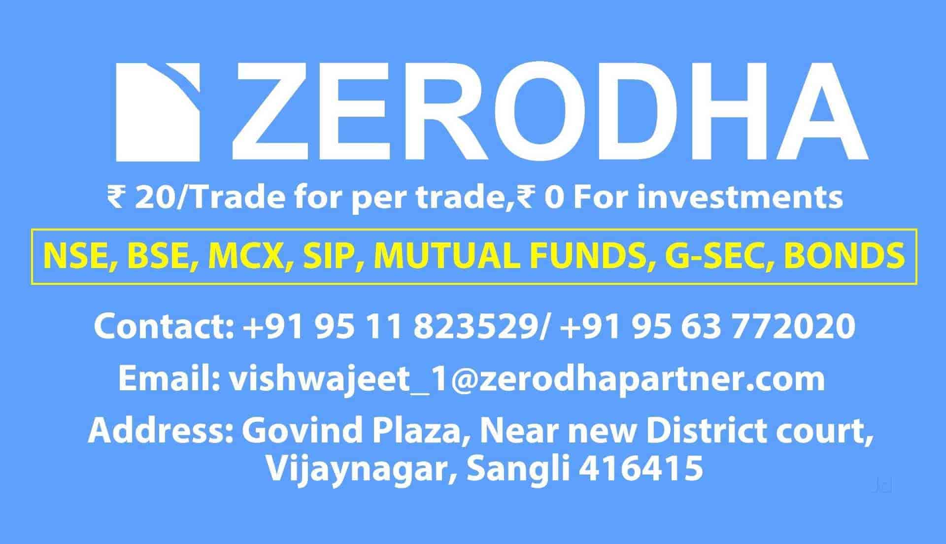 Zerodha Office in Vijaynagar,Sangli Best Stock Brokers in Sangli