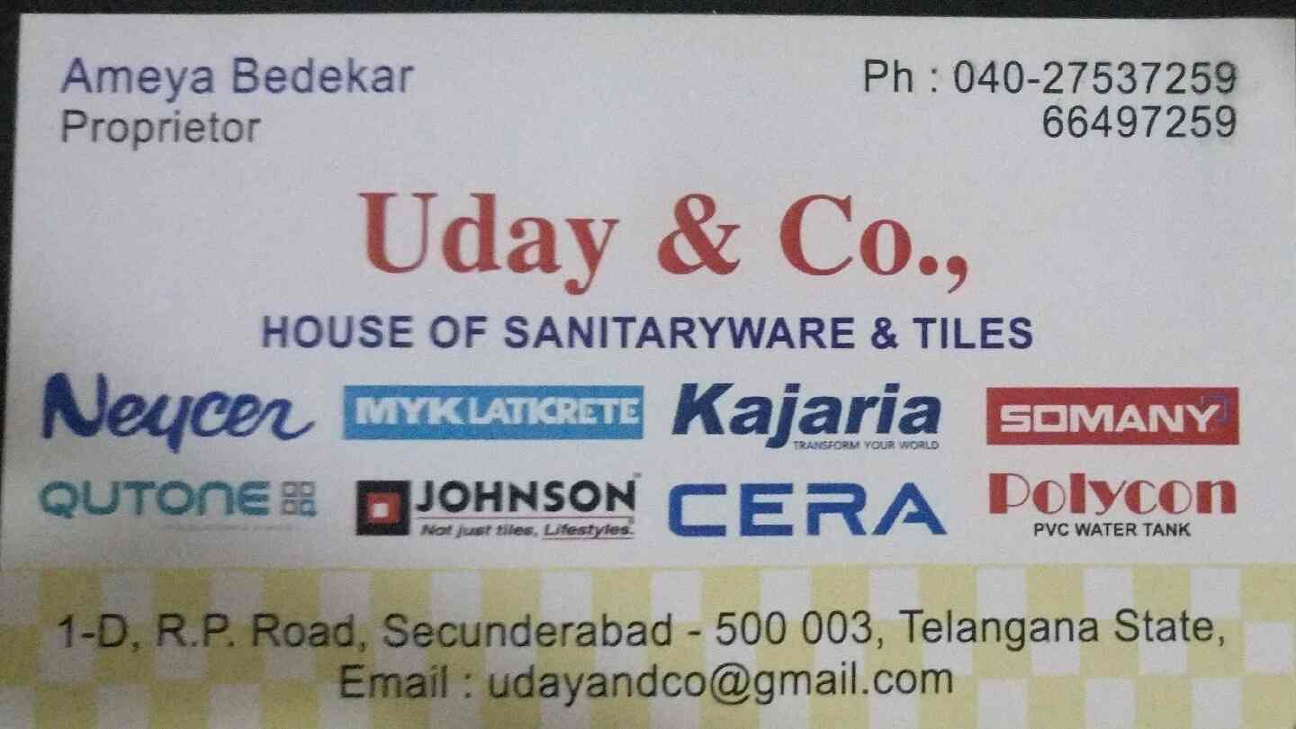 Uday & Co in Narayanguda,Hyderabad Best CeraSanitaryware Dealers in