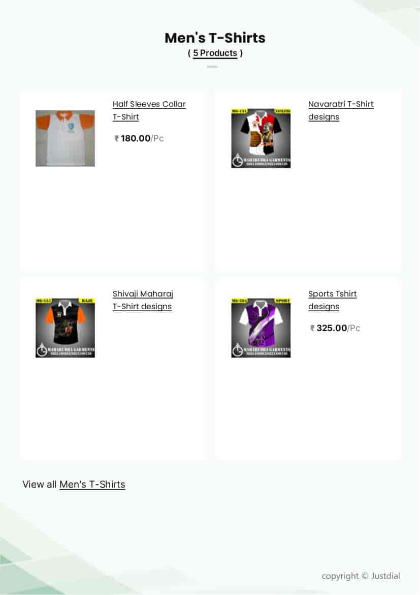 Sport's T-Shirt in Solapur at best price by Maharudra Garments