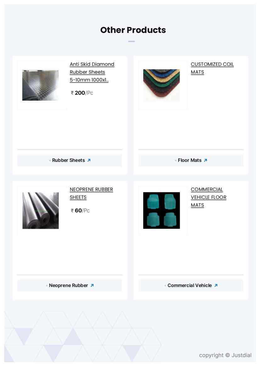 Anti Skid Diamond Rubber Sheets 5-10mm 1000x1000mm Smooth in