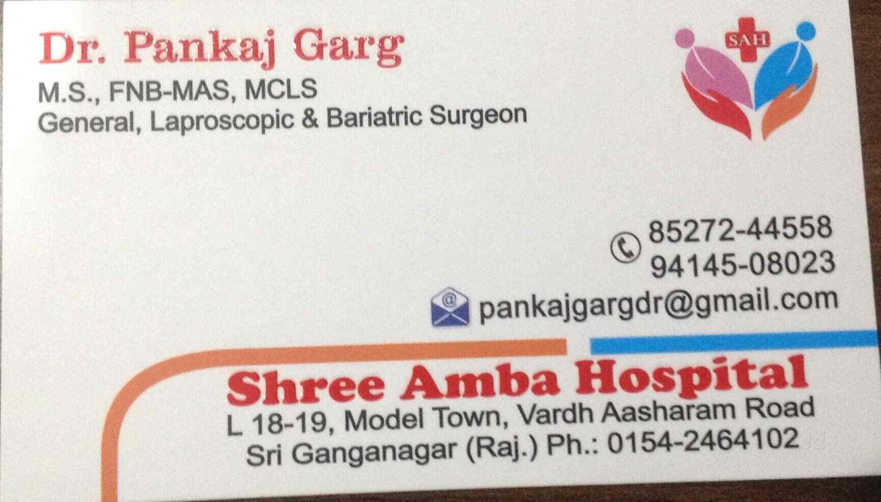 Dr. Pankaj Garg & Dr. Jasreen Garg in Ganganagar,Sri Ganganagar