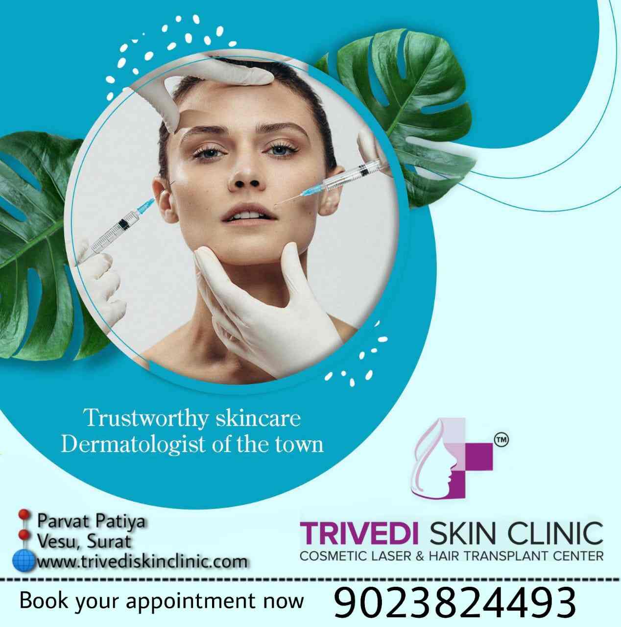 Trivedi Skin Care & Cosmetic Clinic in Near Sai Baba Temple,Opposite