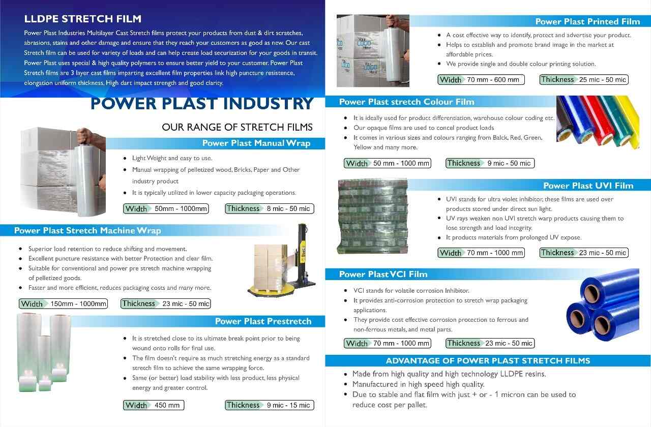 Power Plast Industry in Kamrej,Surat Best LLDPE Stretch Film Roll