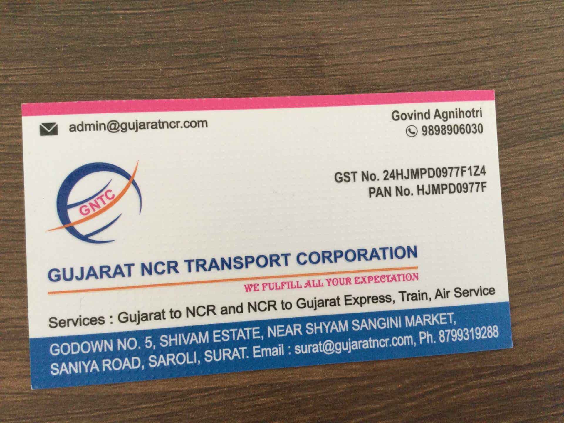 Gujarat NCR Transport Corporation in Saroli,Surat Best Transporters
